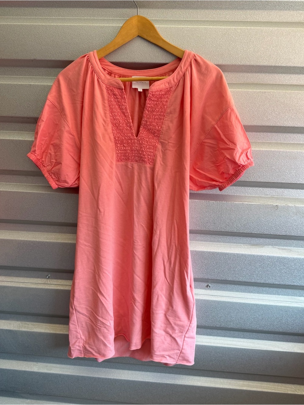 Sundays rey puff sleeve dress